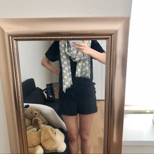 Club Monaco cashmere gray polka dot scarf